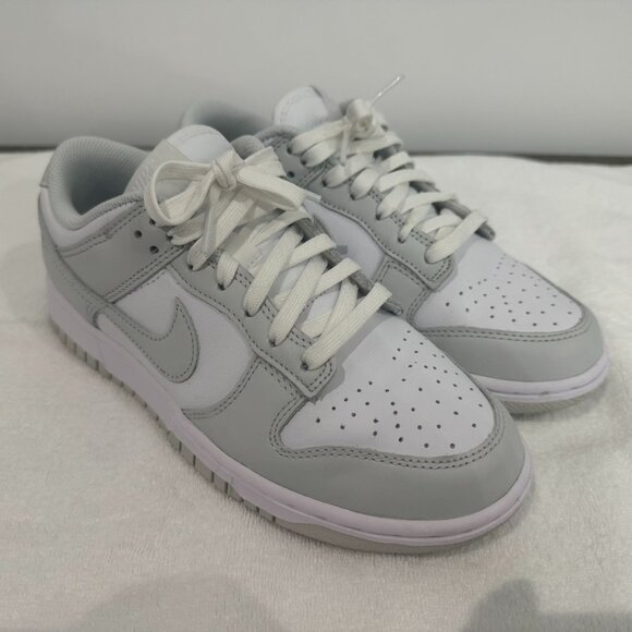 Nike Shoes - NIKE Women's Dunk Low - White/White/Photon Dust - Size 8